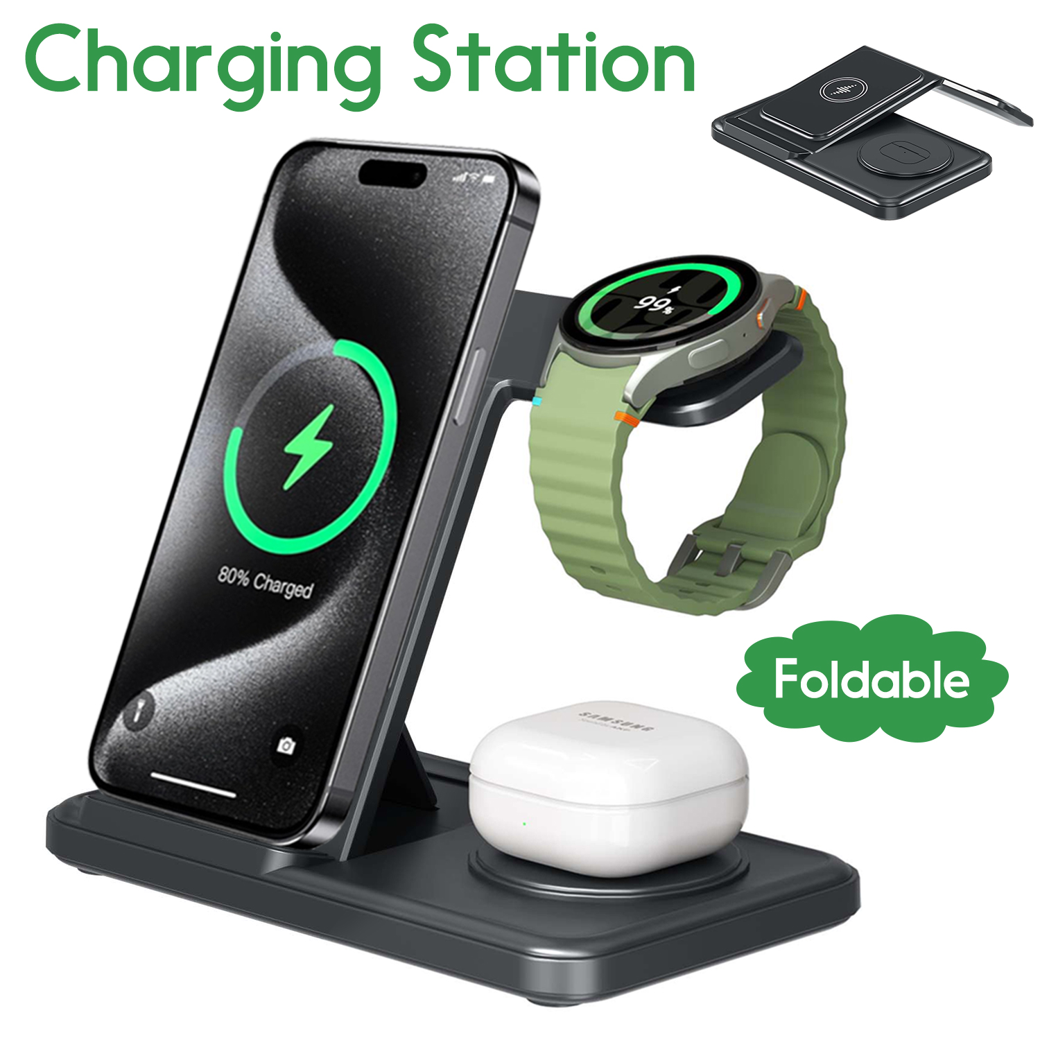 Desktop 3-in-1 Wireless Charge - Wireless Charger Watch avis et prix