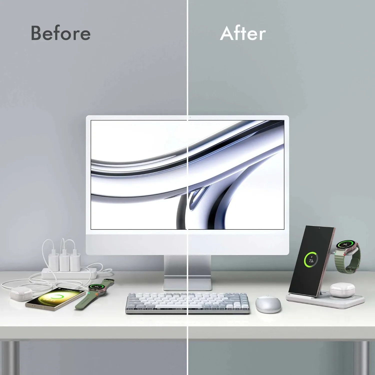 Desktop 3-in-1 Wireless Charge - Wireless Charger Watch avis et prix