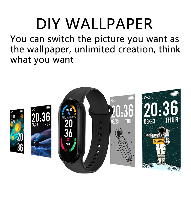 M6 Smart Watch Men Women Fitne - Android Smartwatch Accessories avis et prix