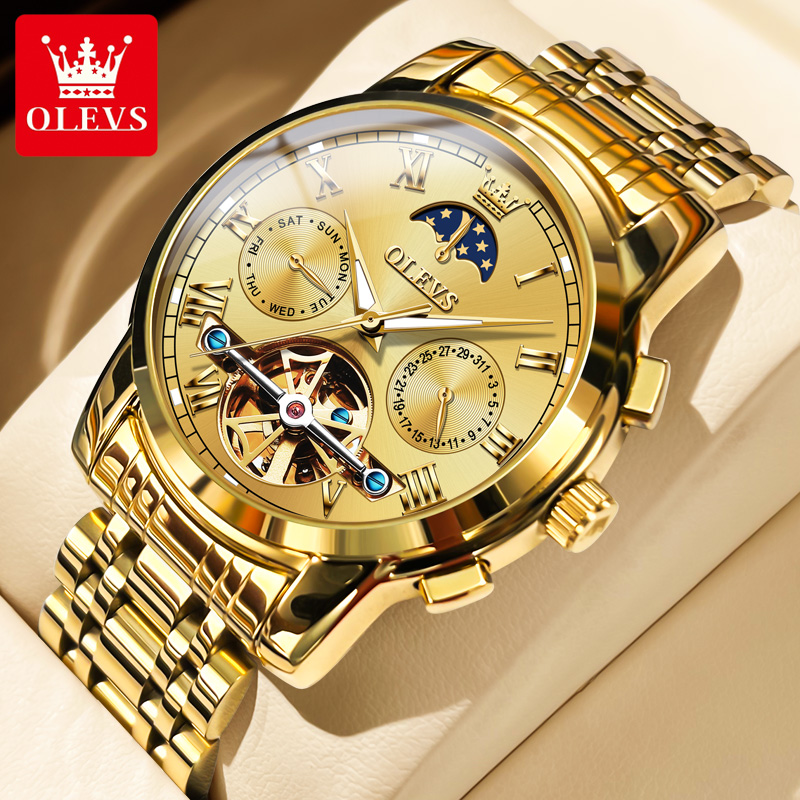 OLEVS 6617 Men's Classic Mecha - Leather Classic Strap avis et prix