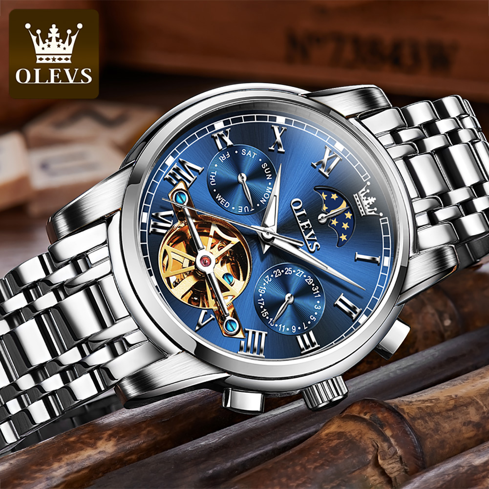 OLEVS 6617 Men's Classic Mecha - Leather Classic Strap avis et prix
