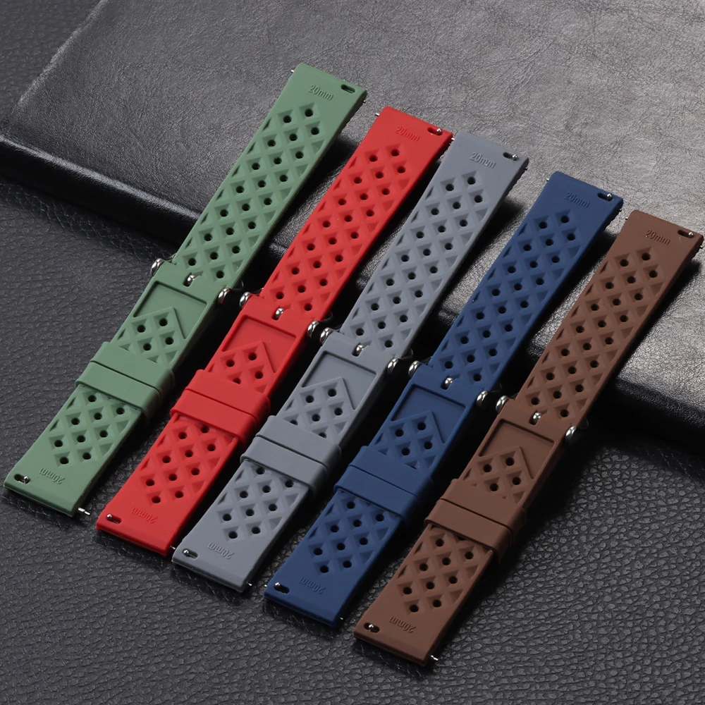 18mm 20mm 22mm Tropic Silicone - Fossil Smartwatch Accessories avis et prix