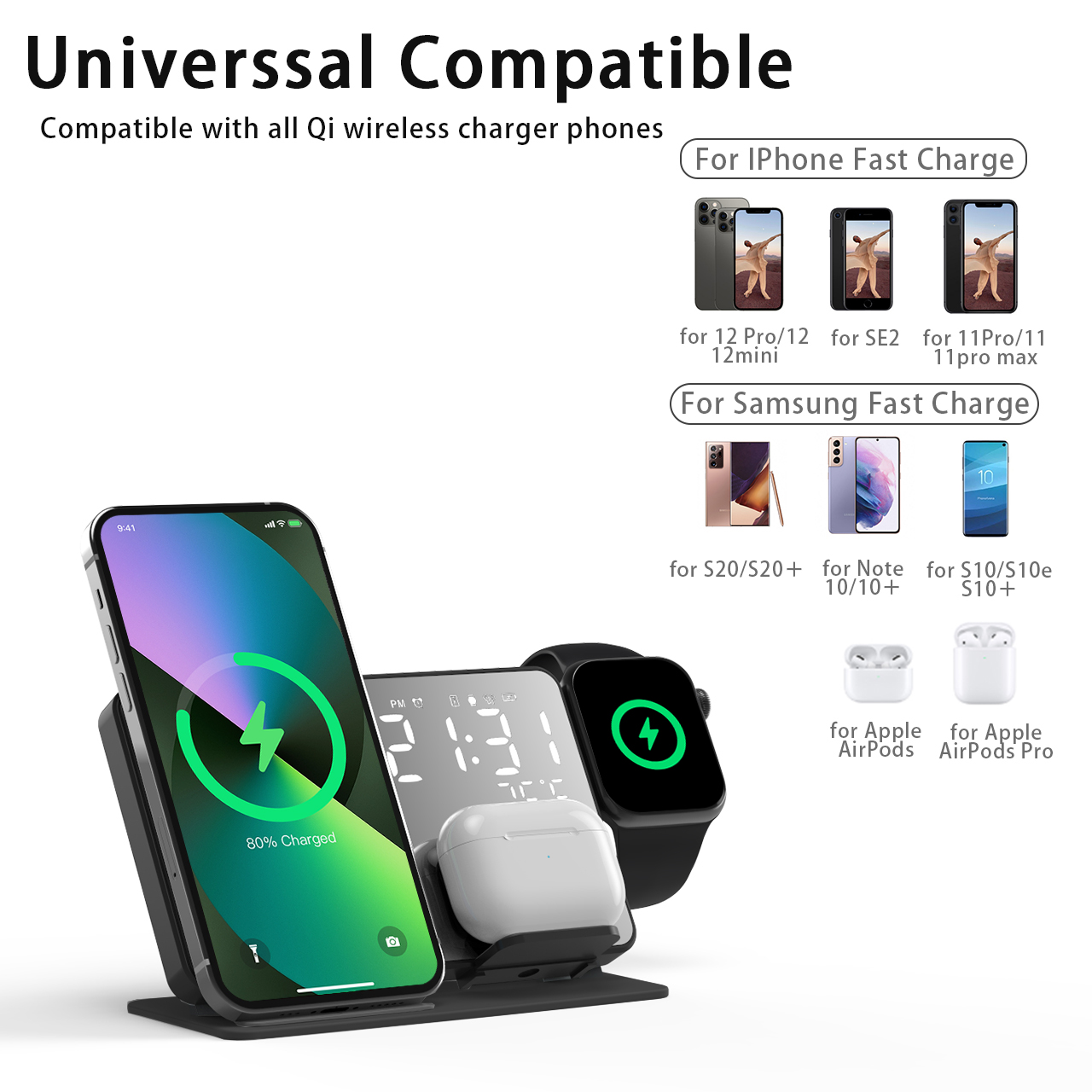 3 in 1 Wireless Charger For iP - Smartwatch Touch avis et prix