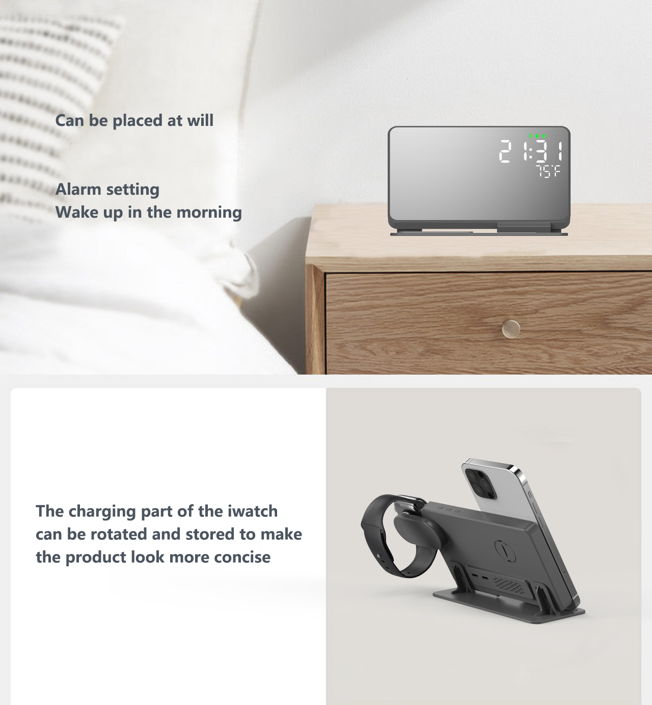 3 in 1 Wireless Charger For iP - Smartwatch Touch avis et prix