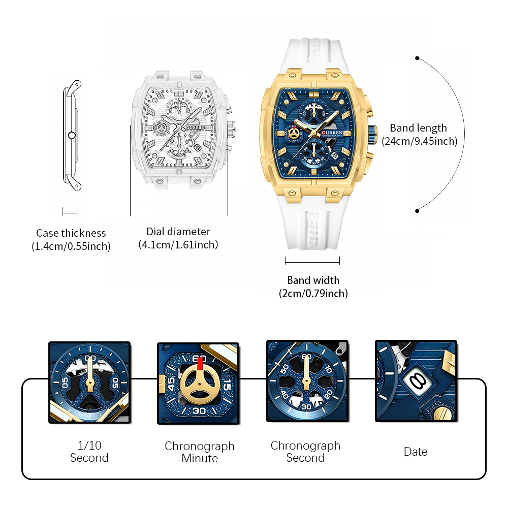 CURREN Luxury Vintage Watch fo - Accessories With Watch avis et prix