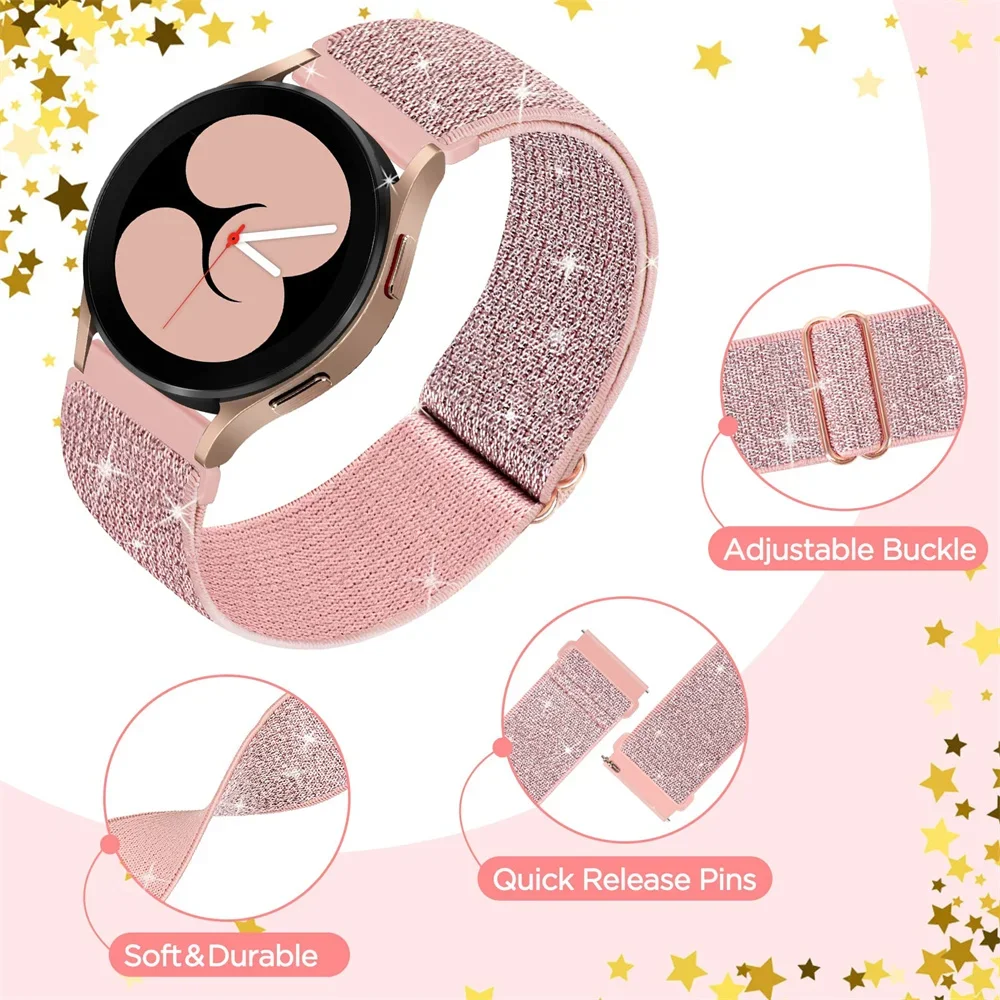 Elastic Shiny strap For Samsun - Titan Smartwatch Accessories avis et prix