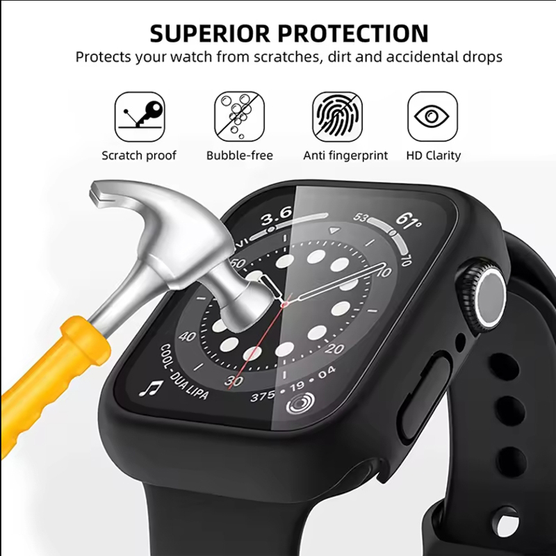 Tempered Glass+Cover For Apple - Watch Case Bumper avis et prix