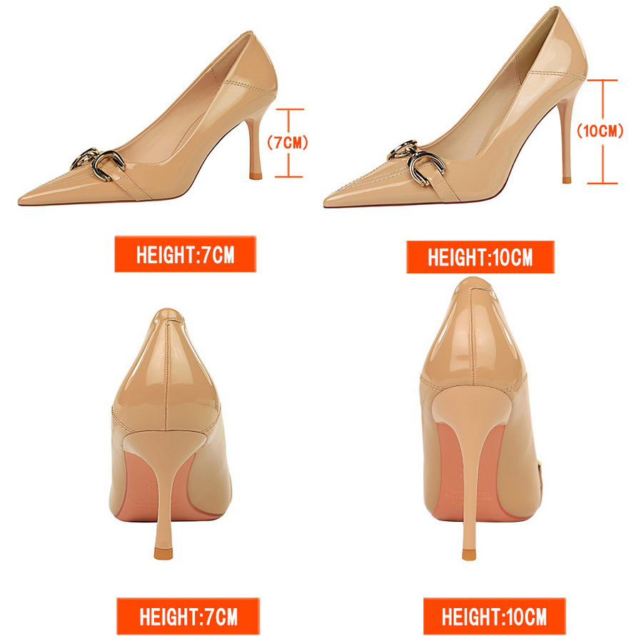 Luxury Women Pumps Metal belt  - Leather Classic Strap avis et prix