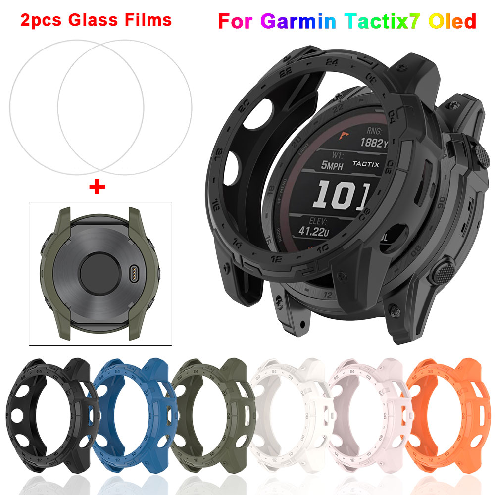 TPU Silicone Case + Tempered G - Android Smartwatch Accessories avis et prix