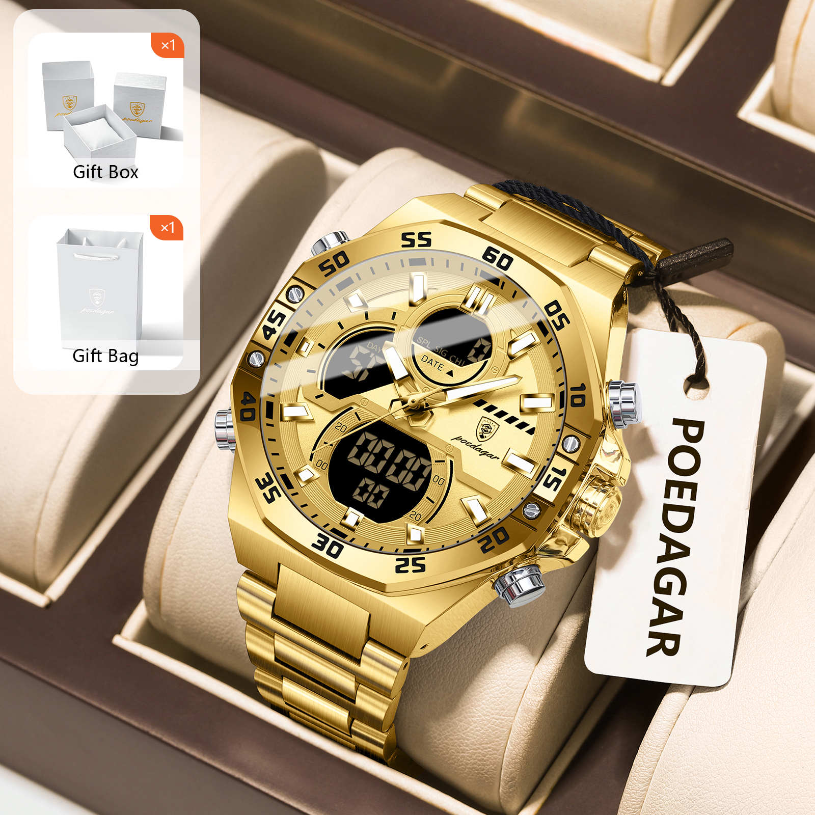 POEDAGAR Sport Men Watch LED W - Accessories With Watch avis et prix