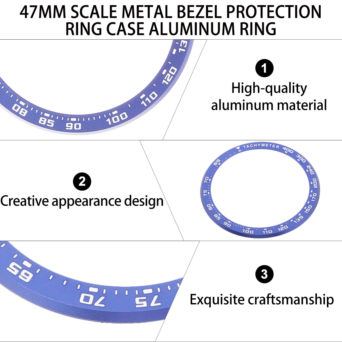 Metal Watch Bezel Ring 47Mm St - Smartwatch Case avis et prix