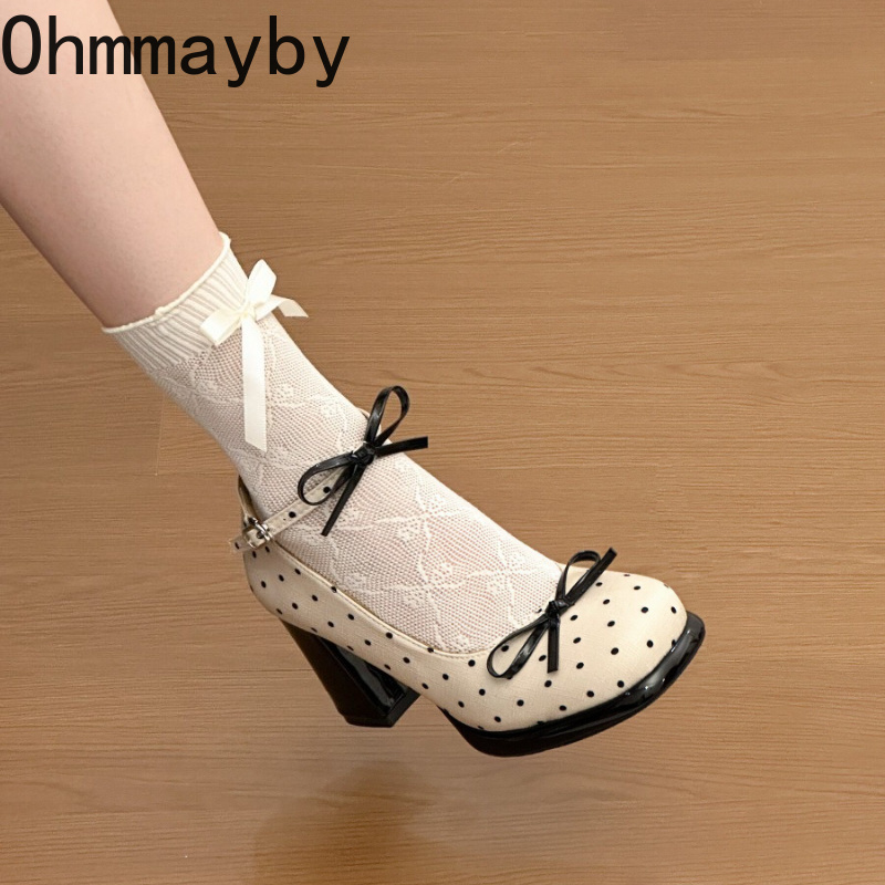 Platform Thick Heel Women Mary - Leather Classic Strap avis et prix