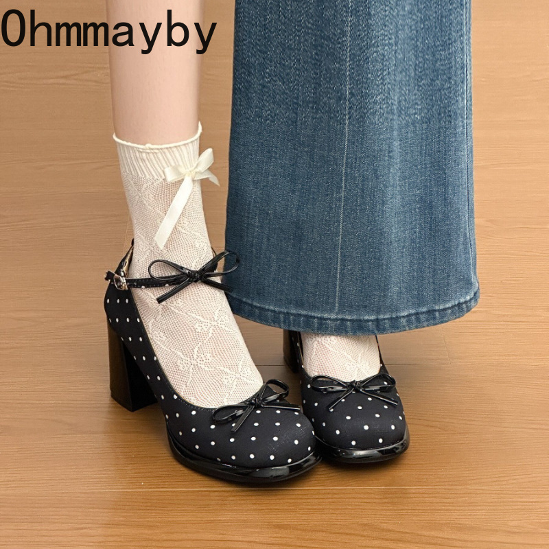 Platform Thick Heel Women Mary - Leather Classic Strap avis et prix