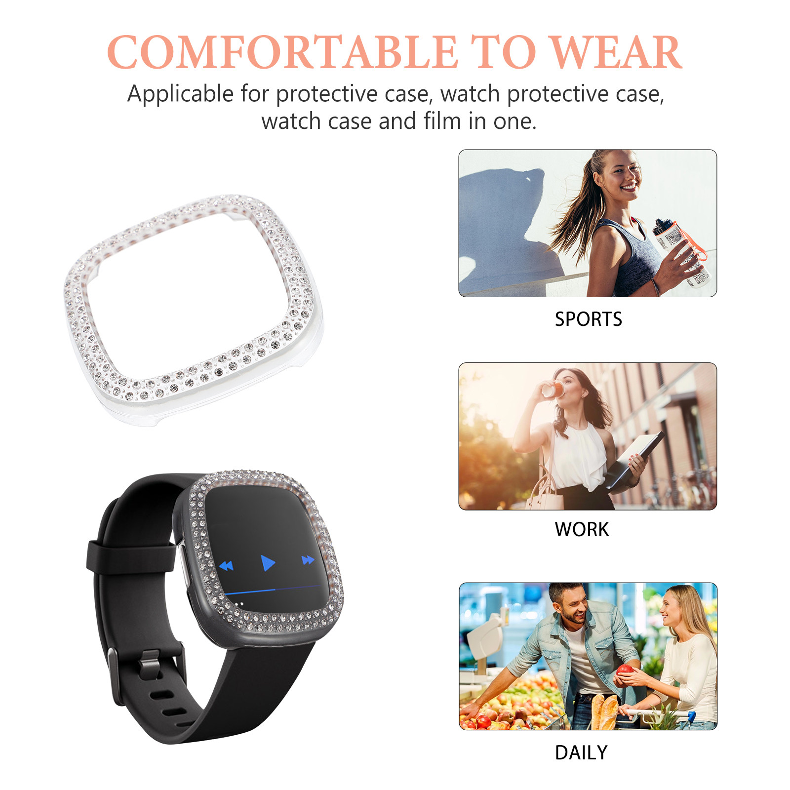 1Pcs Tpu Electroplated Watch F - Smartwatch Case avis et prix