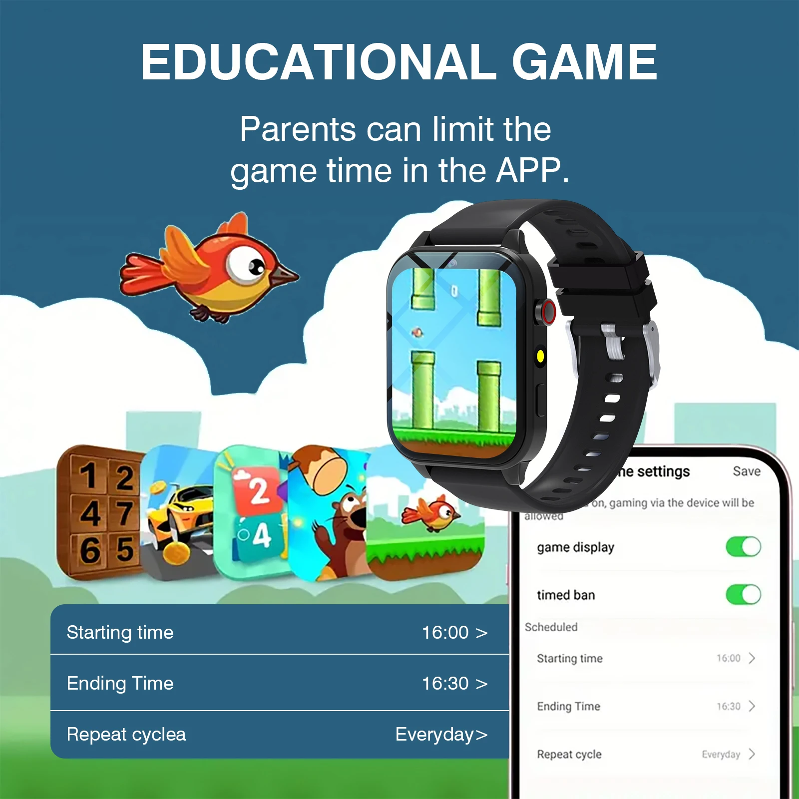 Kids′s Smart Watch 18 Games Ca - Smartwatch Touch avis et prix