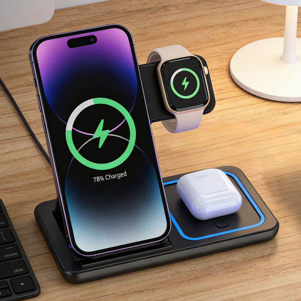 Foldable 3 in 1 Wireless Charg - Wireless Charger Watch avis et prix