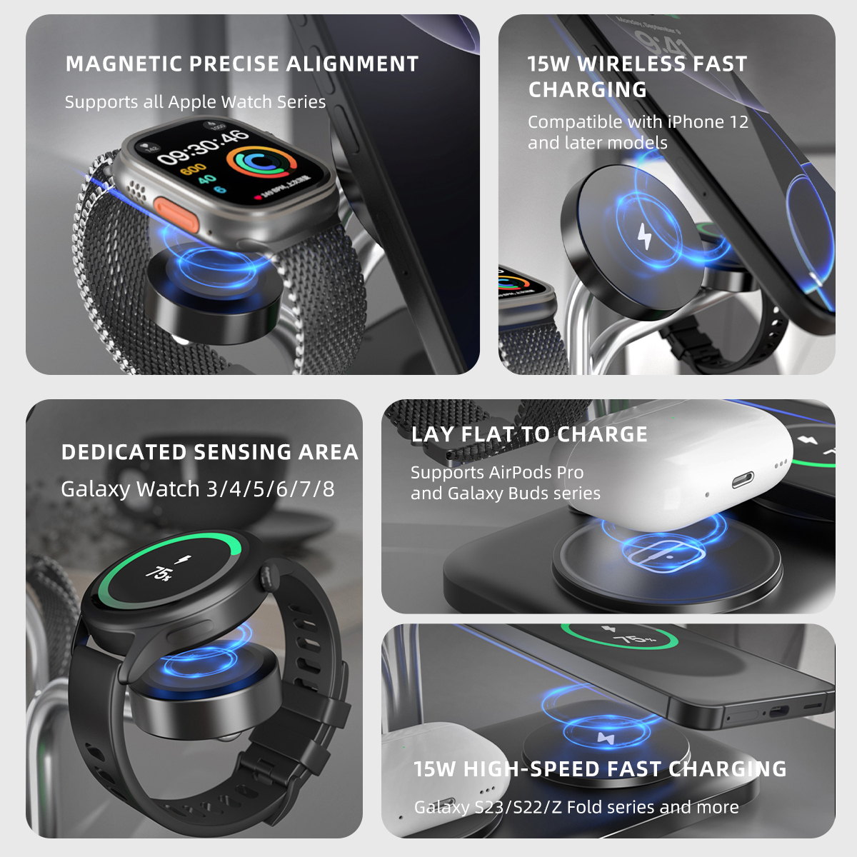 5 IN 1 Magnetic Wireless Charg - Wireless Charger Watch avis et prix