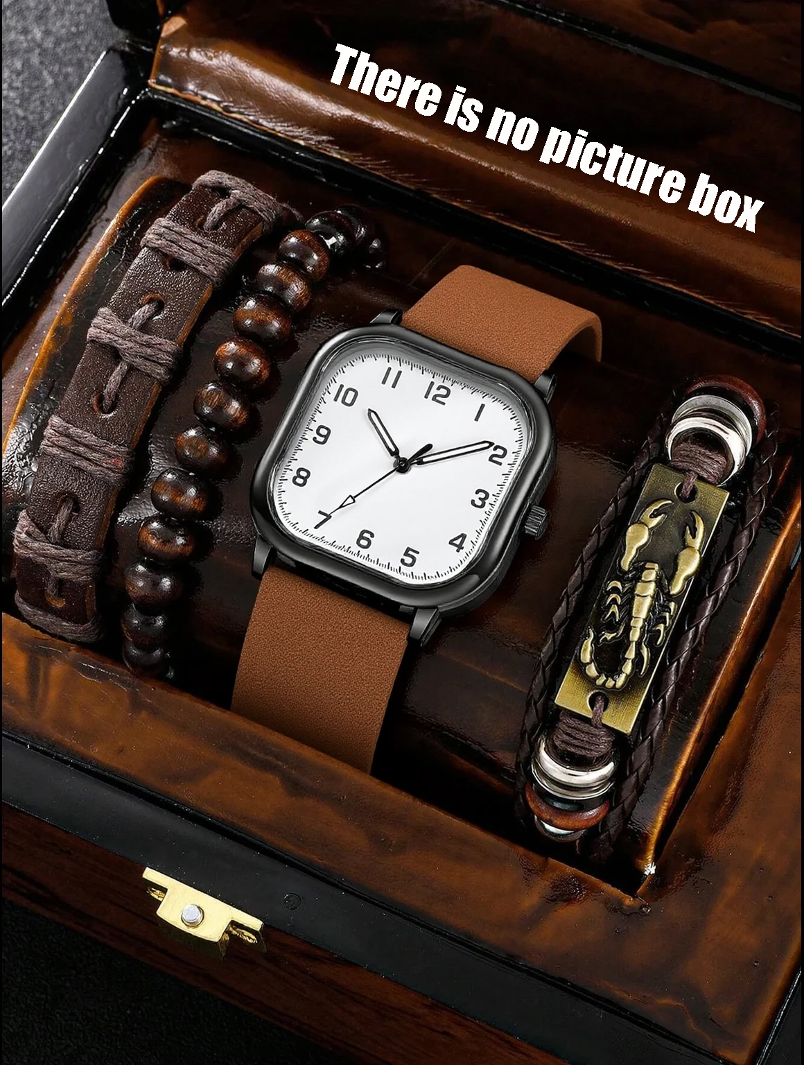 No gift box; men's leather str - Accessories With Watch avis et prix