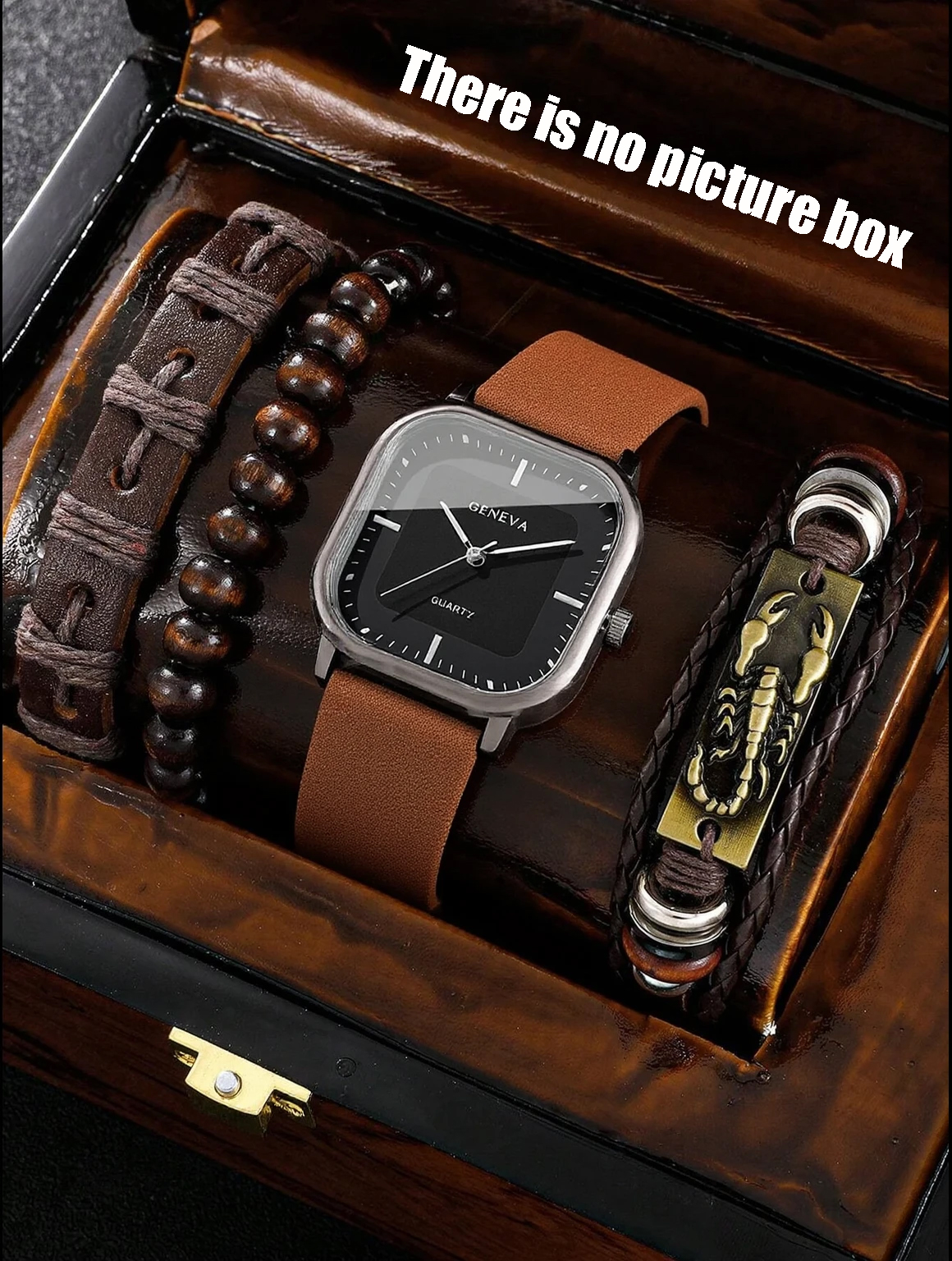 No gift box; men's leather str - Accessories With Watch avis et prix