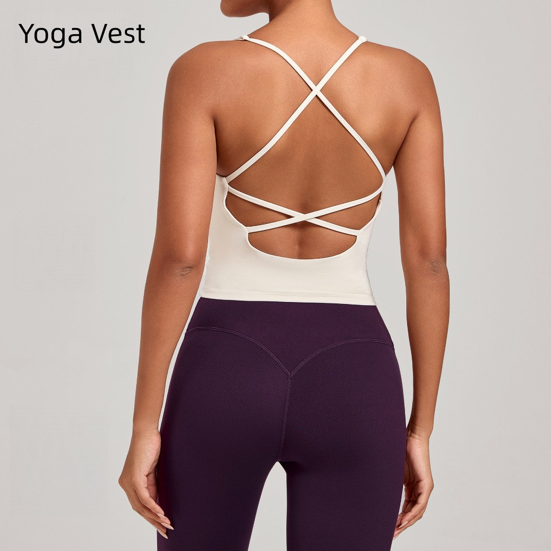 New Women's Yoga Vest Crossed  - Rugged Sport Strap avis et prix